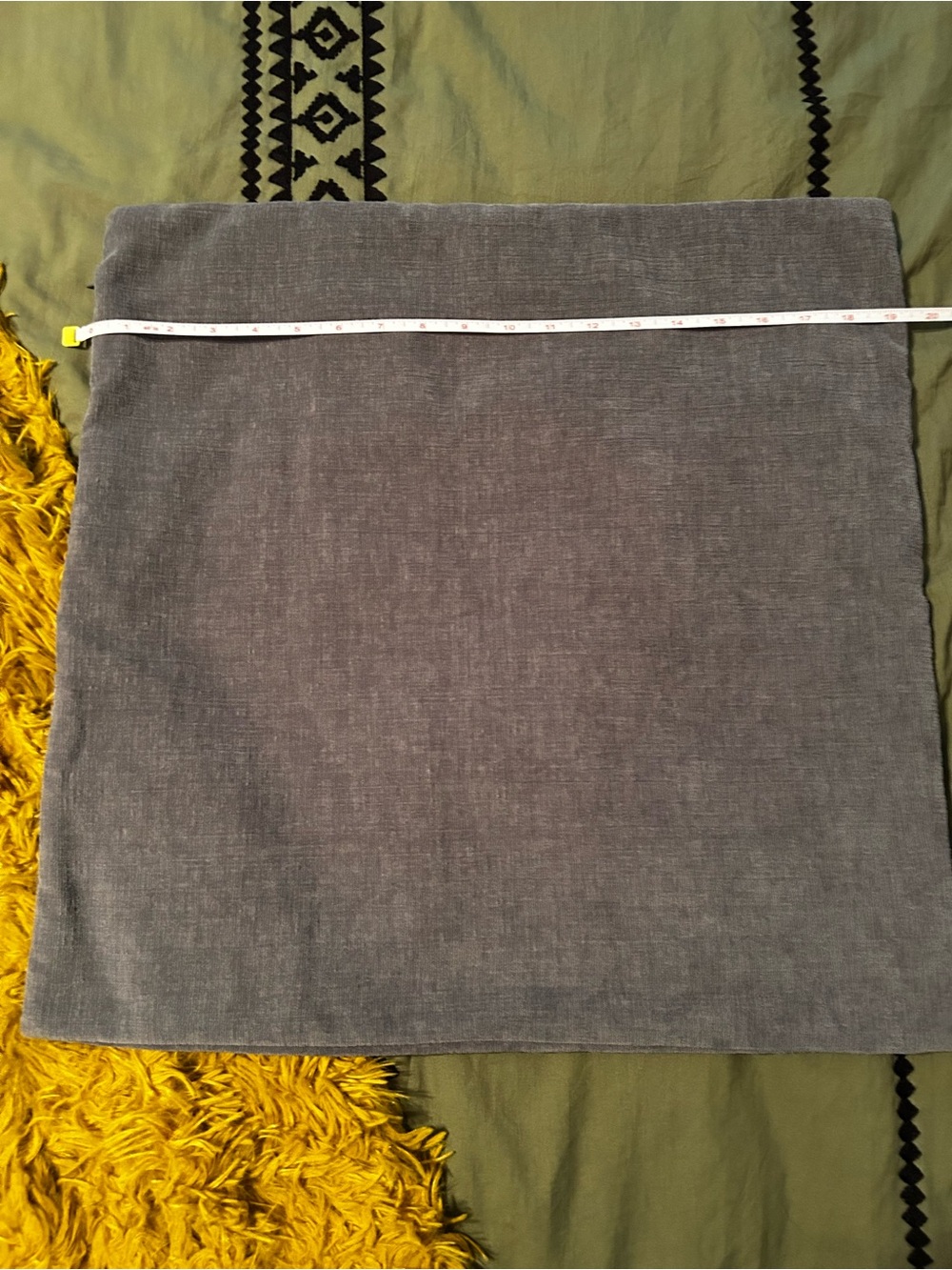 Gray Pillow Cover 19.5x19.5. Fits 18x18 pillow